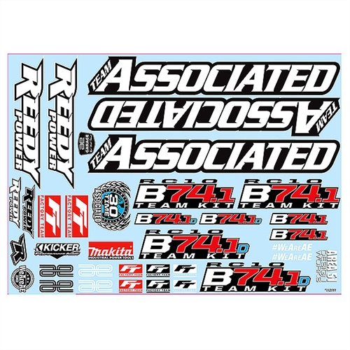 TEAM ASSOCIATED B74.1 DECAL SHEET